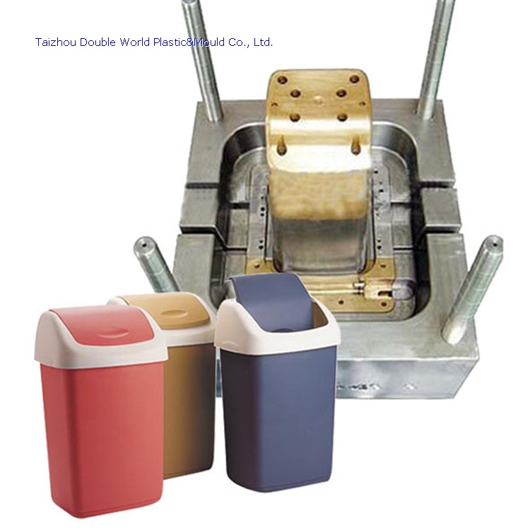 DDW Household Plastic Commodity Mold Plastic Sanitation Trash Bin Mold  TRM005