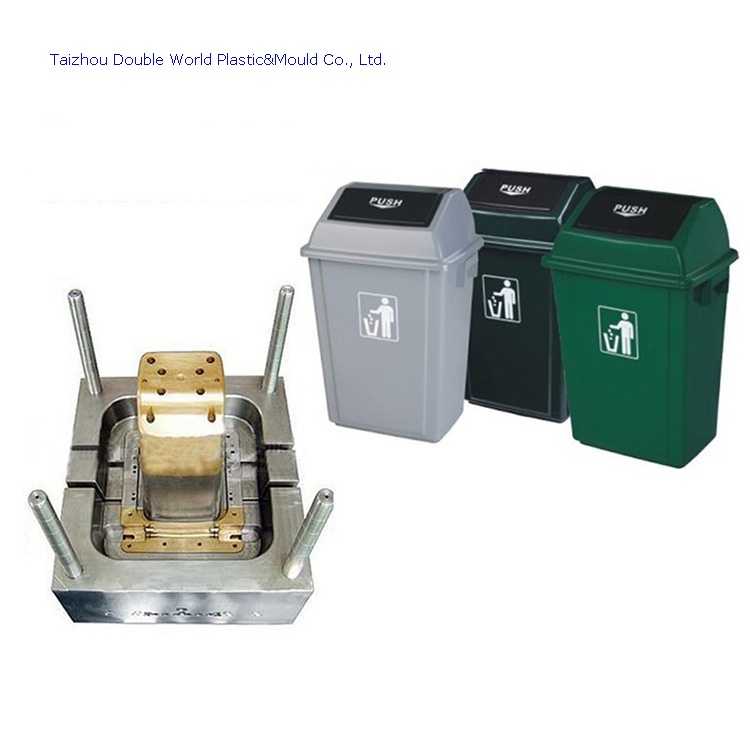 DDW Household Plastic Commodity Mold Sanitation PlasticTrash Bin Mold  TRM007